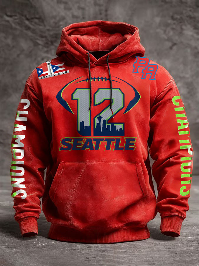 Men'S Casual Wear Wepa Printed Hooded Sweatshirt