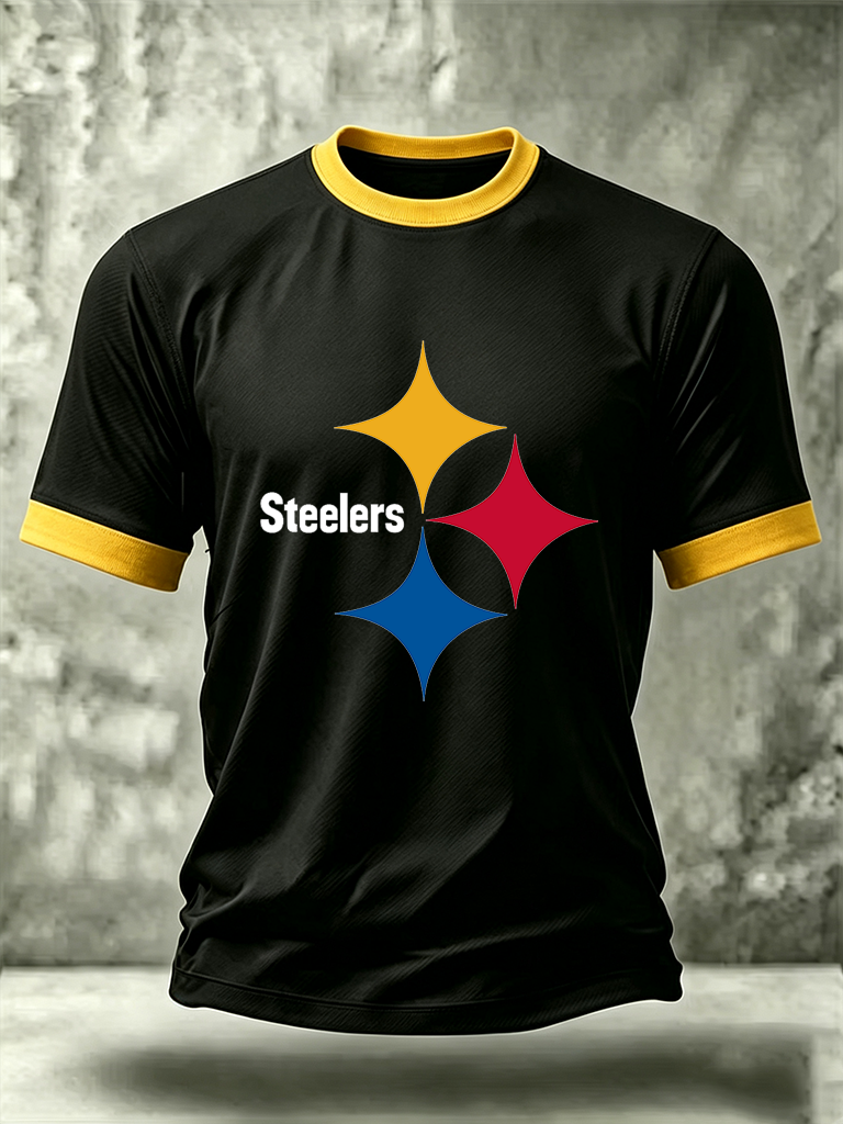 Men's Steelers Print Polo Shirt