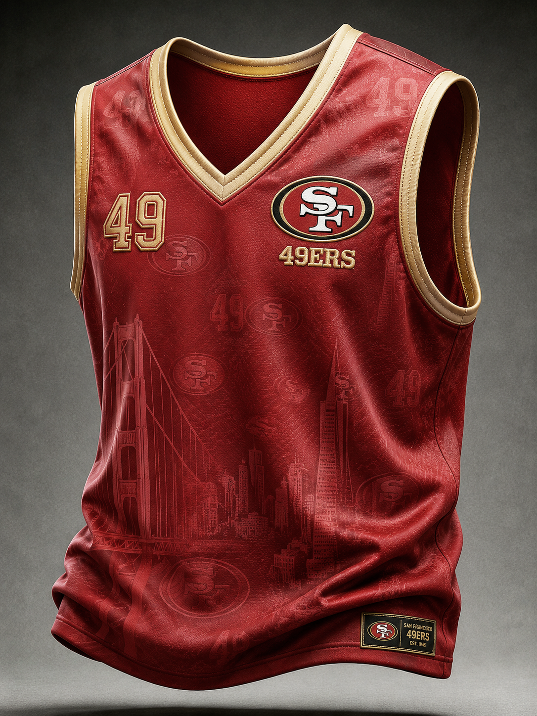 Men's 49ers V-Neck Tank