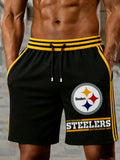 Men's Steelers Print Casual Shorts