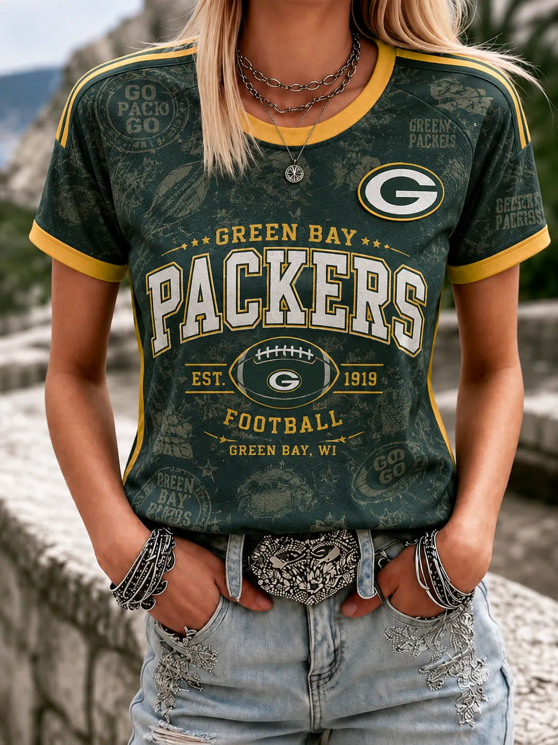 Women's Packers Crew Neck Tee