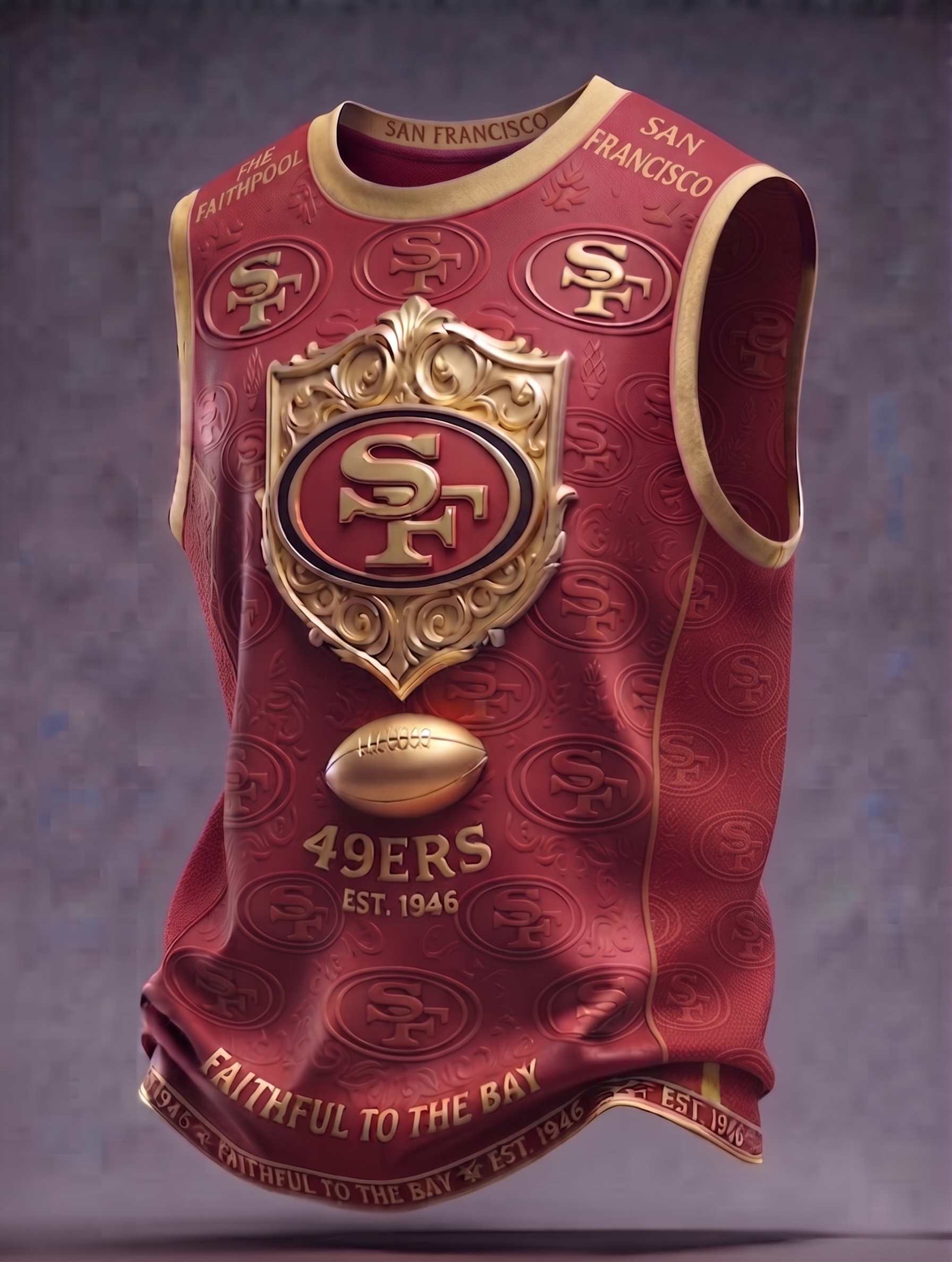 Men's San Francisco 49ers Football Print Tank Top