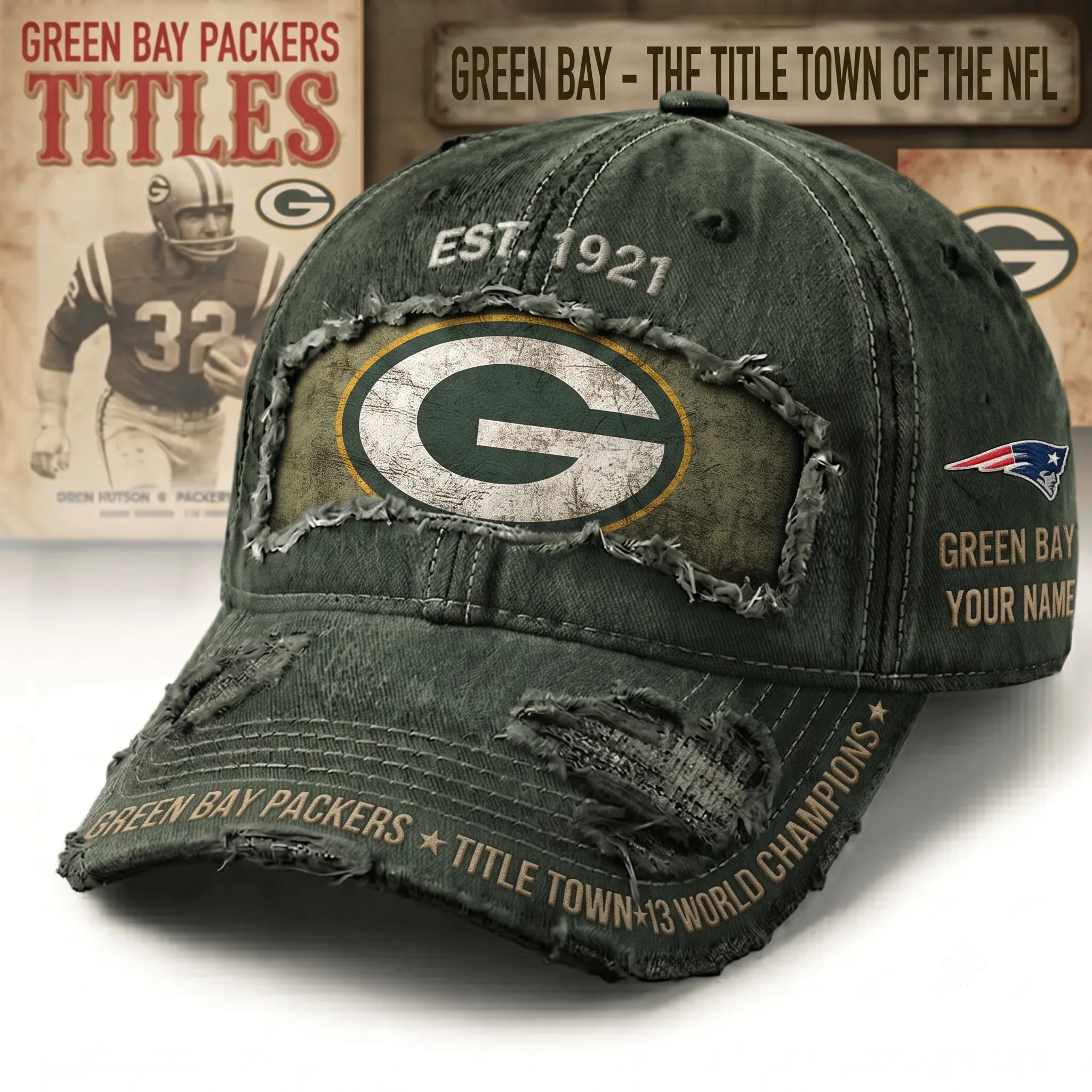 Unisex Green Bay Packers Football Fan Hat