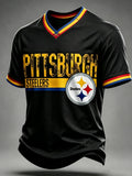 Men's Steelers Print Polo Shirt