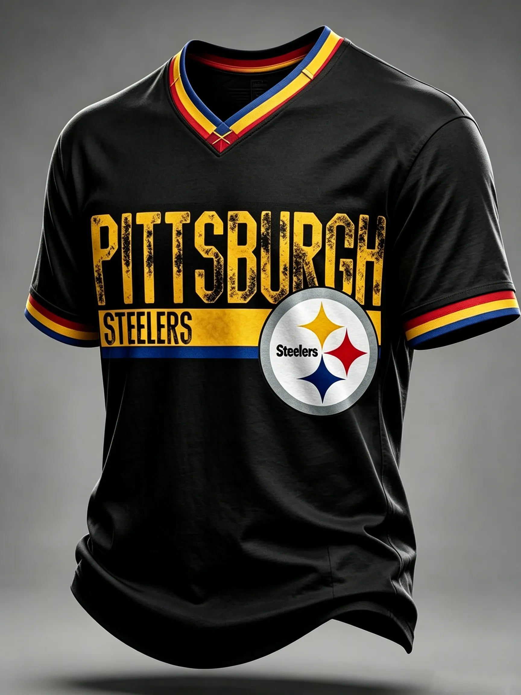 Men's Steelers Print Polo Shirt