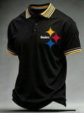 Men's Steelers Print Polo Shirt