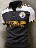 Men's Steelers Print Polo Shirt