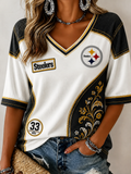 Women's Steelers V-Neck Shirt