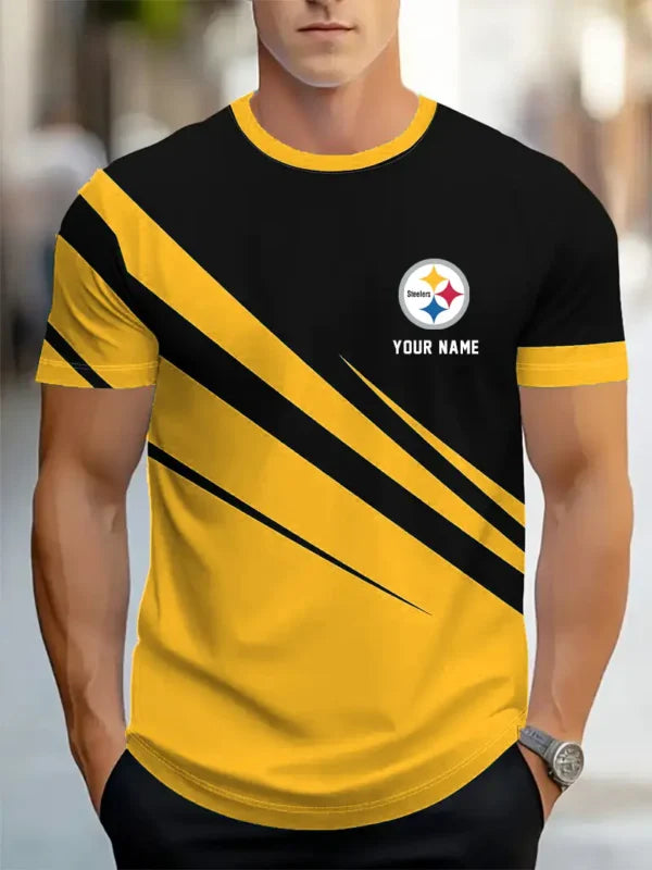 Men's Pittsburgh Steelers Print T-ShirtPrint Polo Shirt