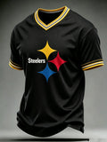 Men's Steelers Print Polo Shirt