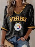 Women's Pittsburgh Steelers Fan Print Top