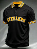 Men's Steelers Print Polo Shirt