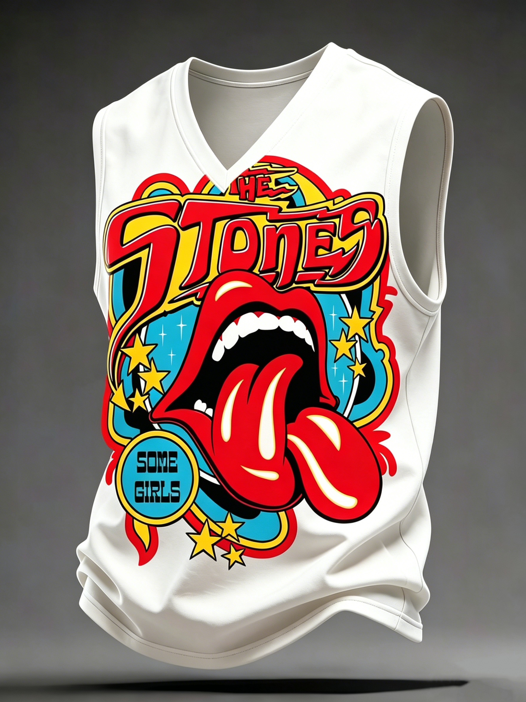 Men's British Rock Band Print Tank Top