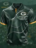 Men's Green Bay Packers Football Print Polo Shirt