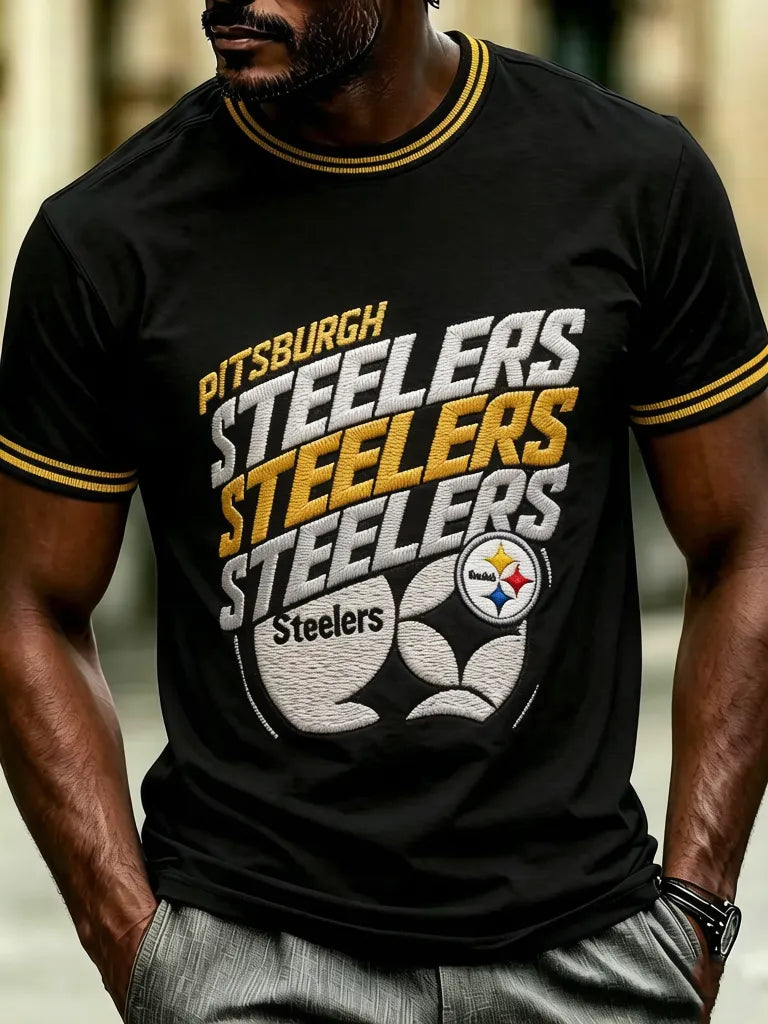 Men's Steelers Print Polo Shirt