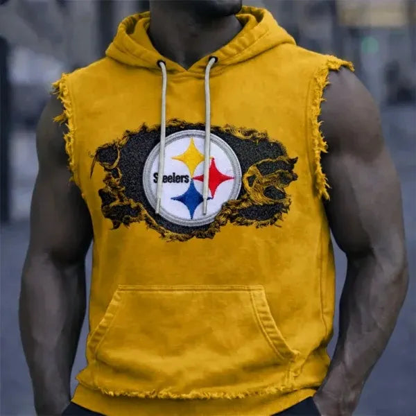 Men's Pittsburgh Steelers Football Fan Hooded Tank