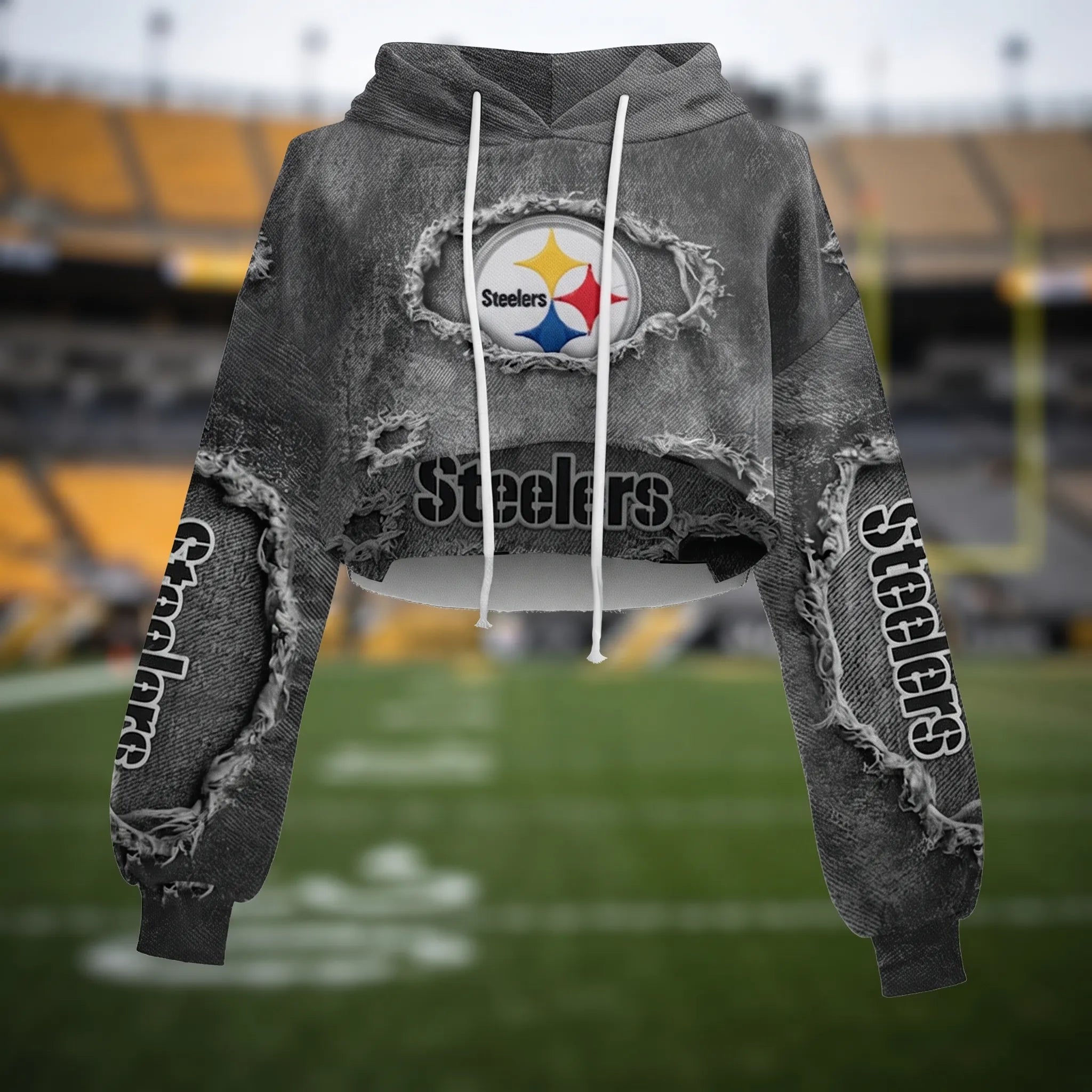 Women's Pittsburgh Steelers Football Long-Sleeve Hoodies