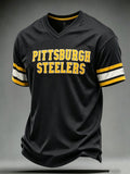 Men's Steelers Print Polo Shirt