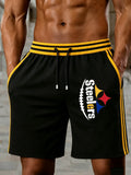 Men's Steelers Print Casual Shorts