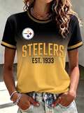 Women's Casual Steelers Print T-Shirt