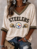 Women's Pittsburgh Steelers Fan Print T-Shirt