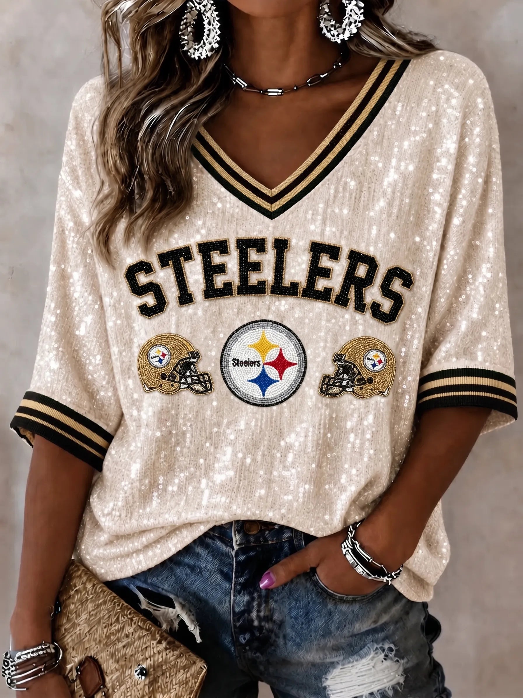 Women's Pittsburgh Steelers Fan Print T-Shirt