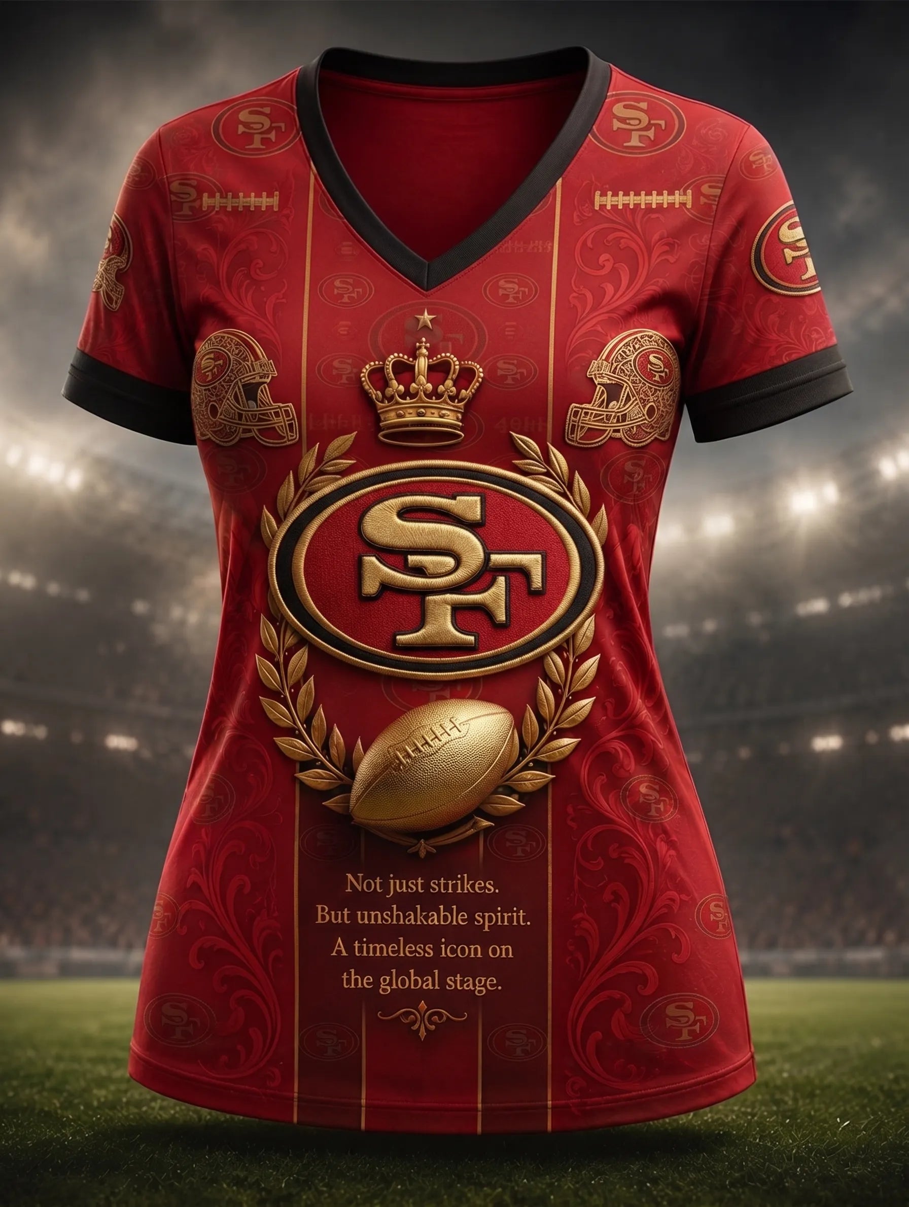 Women's 49ers V-Neck Tee