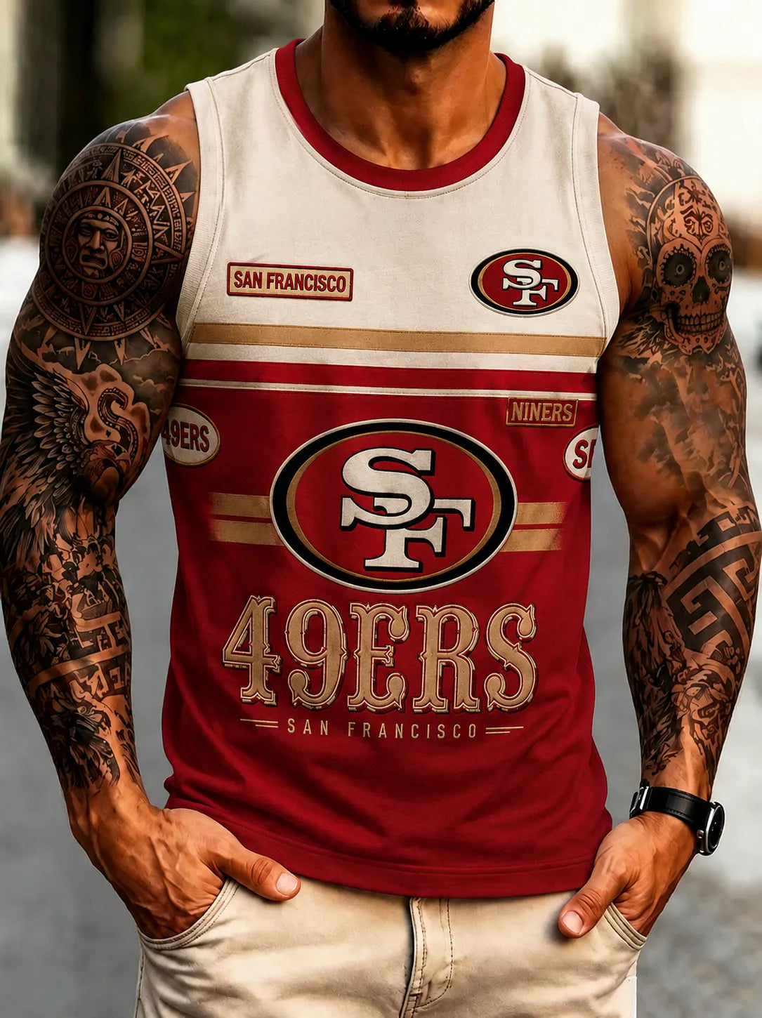 Men's San Francisco 49ers Team Sleeveless Jersey Tank Top