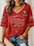 Women's 49ers V-Neck Tee