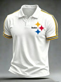Men's Steelers Print Polo Shirt