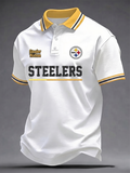Men's Pittsburgh Steelers Fan Print Polo Shirt