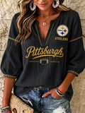 Women's Steelers Casual Blouse