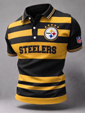 Men's Pittsburgh Steelers Fan Print Polo Shirt