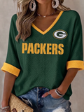 Women's Green Bay Packers Fan Print T-Shirt