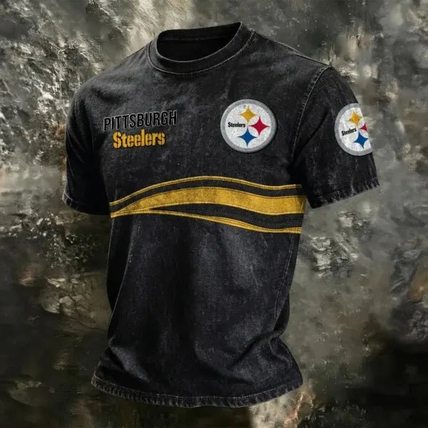 Men's Pittsburgh Steelers Print T-ShirtPrint Polo Shirt