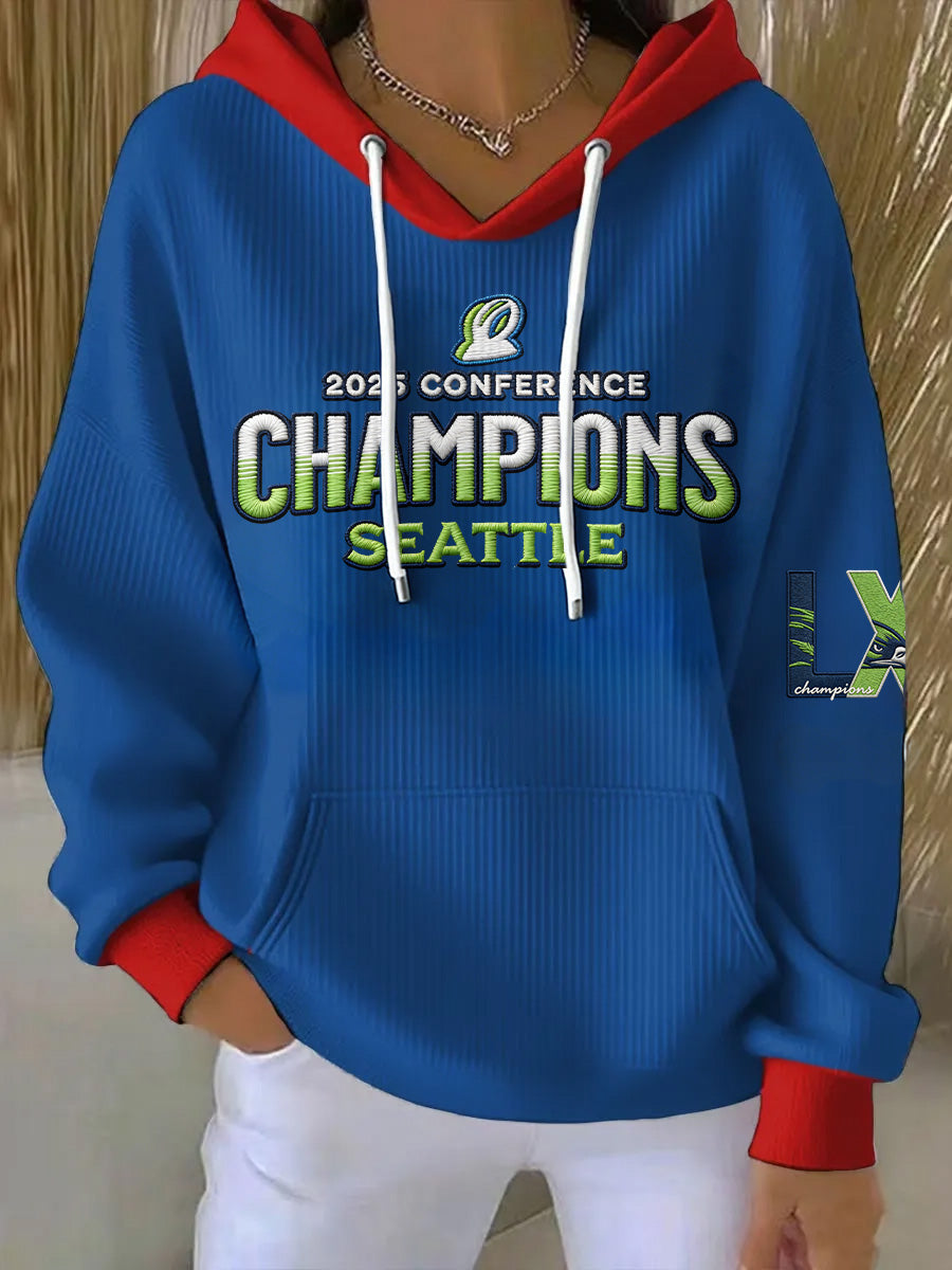 Women'S Casual Seahawk Champion Art Printed Hoodie
