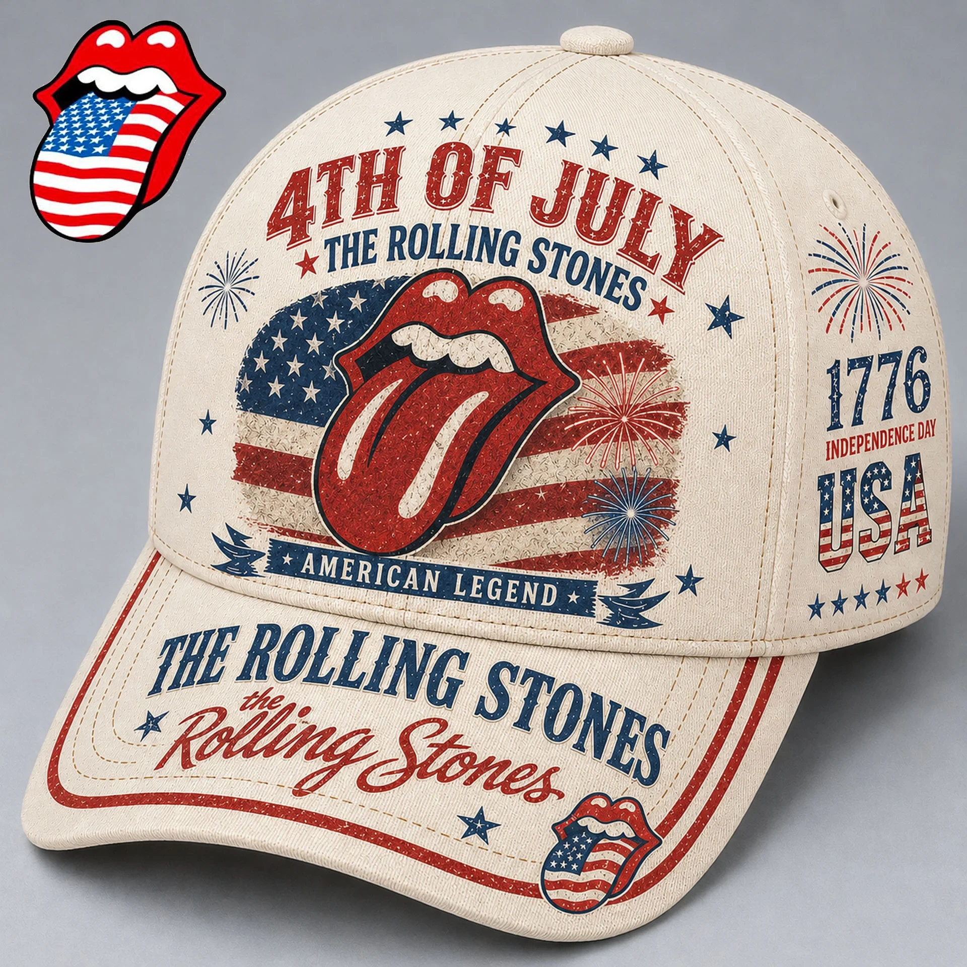Women's Casual British Rock Band Print Baseball Cap