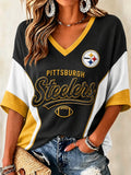 Women's Steelers V-Neck Shirt