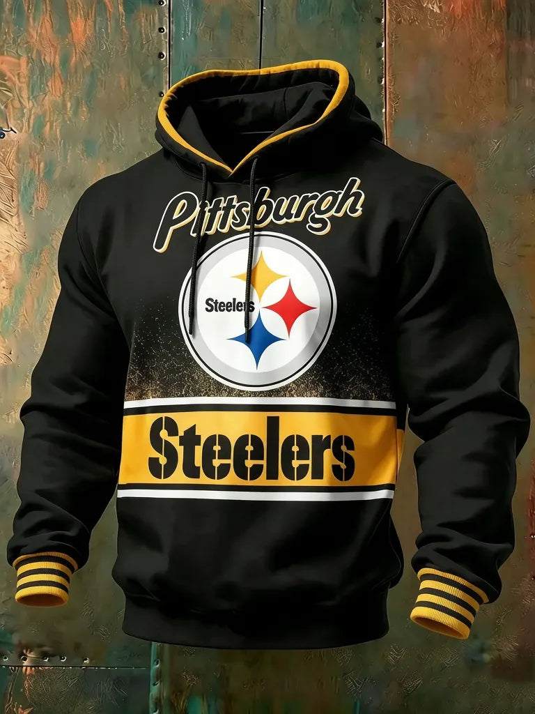 Men's Steelers Print Hoodies