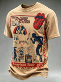 Men's Band Print Casual T-shirt