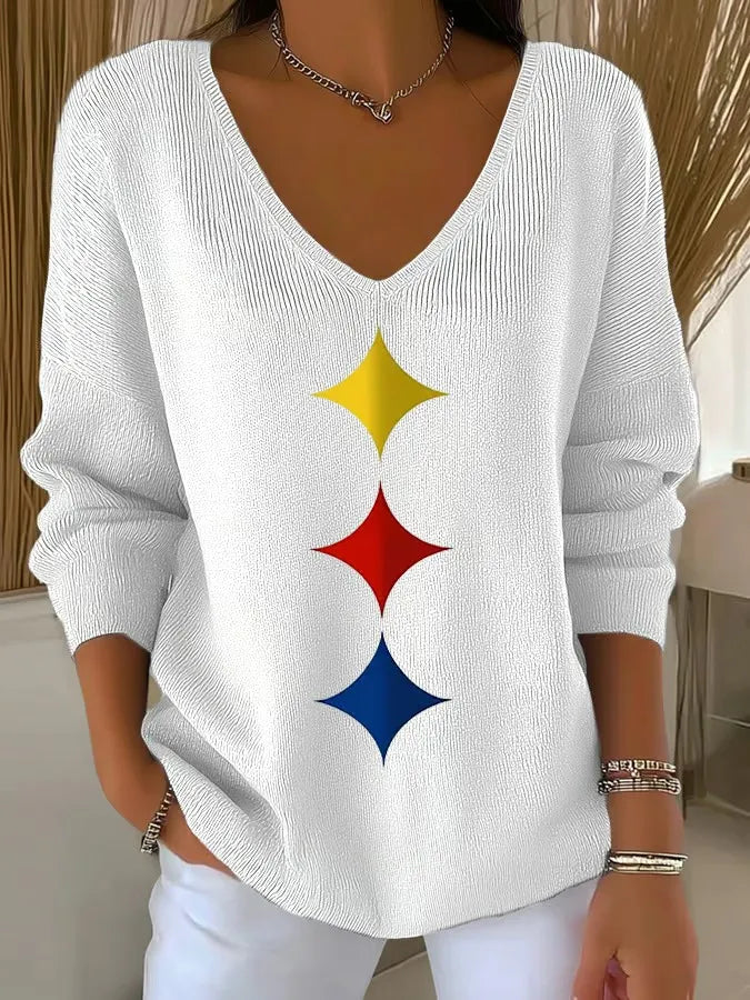 Women's Casual Steelers Print T-Shirt
