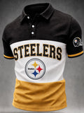 Men's Pittsburgh Steelers Fan Print Polo Shirt