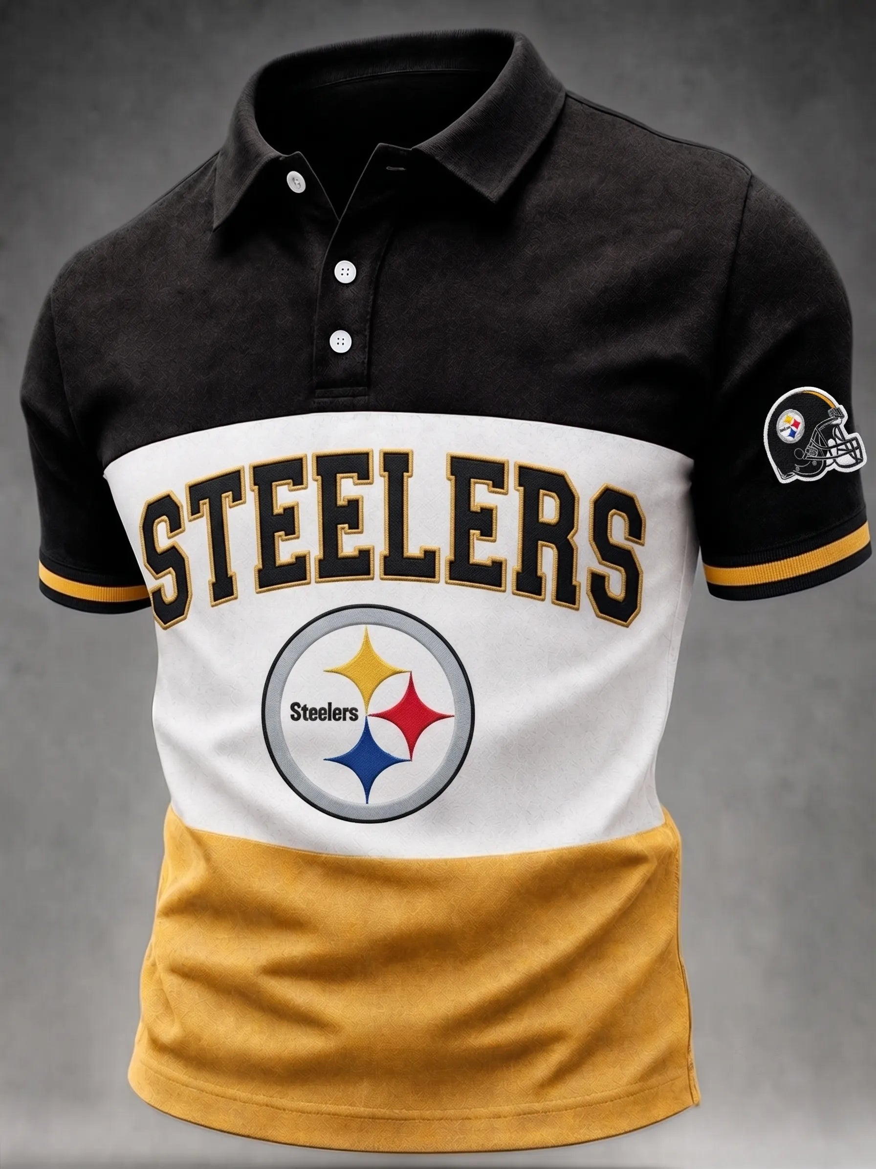 Men's Pittsburgh Steelers Fan Print Polo Shirt