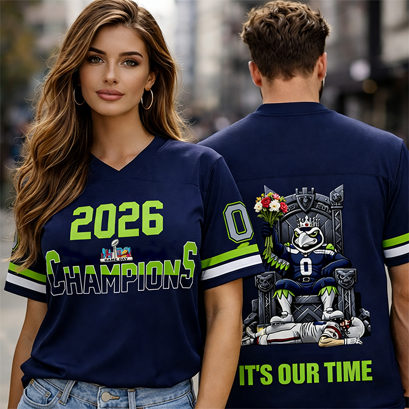 Unisex This Is Our Time Eagle Printed Sport V-Neck T-Shirt