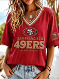 Women's 49ers V-Neck Tee