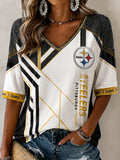 Women's Steelers V-Neck Shirt