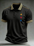 Men's Steelers Print Polo Shirt