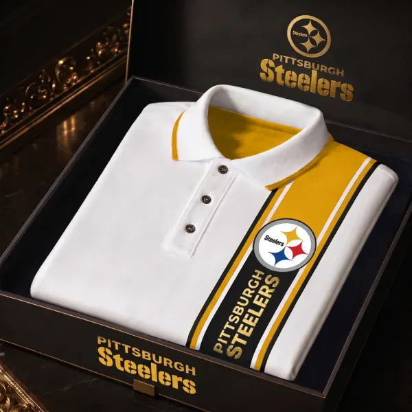 Men's Steelers Print Polo Shirt