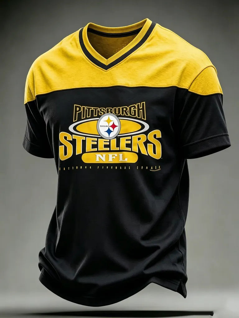 Men's Steelers Print Polo Shirt