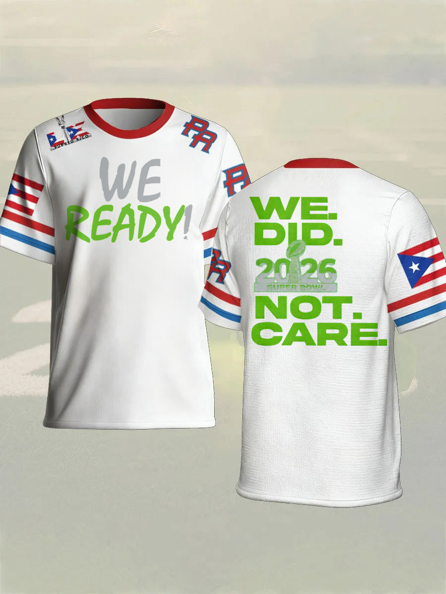 Men's Fashion Seahawk Champion Casual Letter Printed Round Neck T-shirt